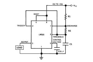 555 timer astable mode circuit