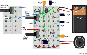 LM386 Audio Amplifier with Bass Boost