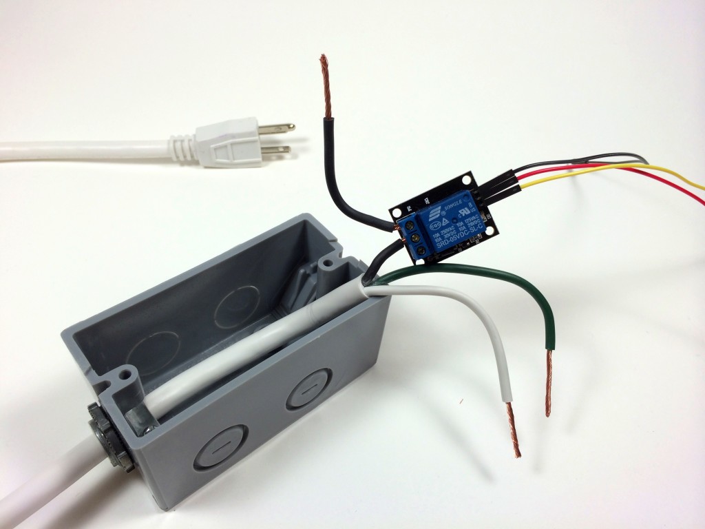Build an Arduino Controlled Power Outlet - Wiring the 5V Relay to the Hot Wire