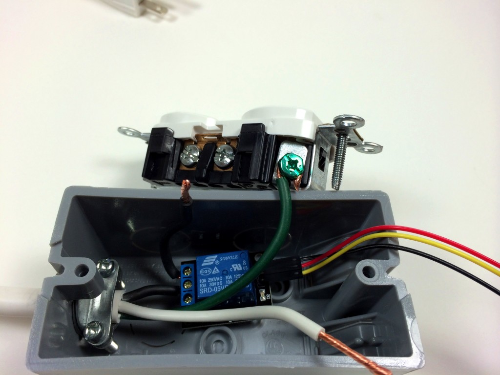 Build an Arduino Controlled Power Outlet - Attaching the Ground Wire