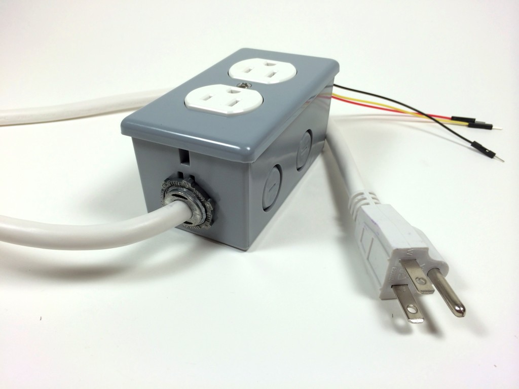 Build an Arduino Controlled Power Outlet - The Completed Electrical Outlet Box