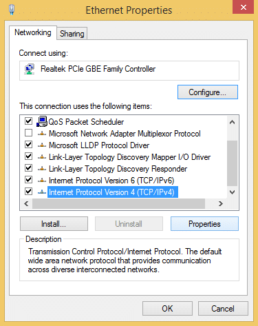 How to Connect your Raspberry Pi Directly to your Laptop or Desktop with an Ethernet Cable - Internet Protocol Version 4 Properties