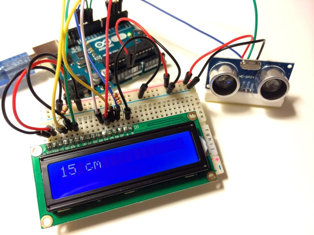Ultrasonic Range Finder on Arduino With LCD Output