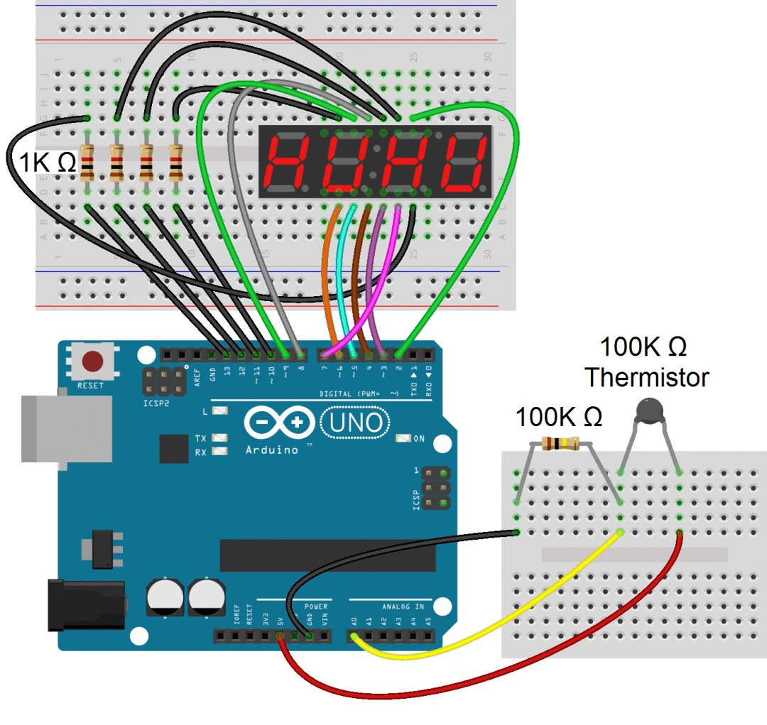How To Set Up Seven Segment Displays On The Arduino Circuit Basics