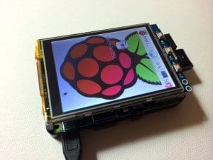 Raspberry Pi LCD touchscreen in portrait orientation