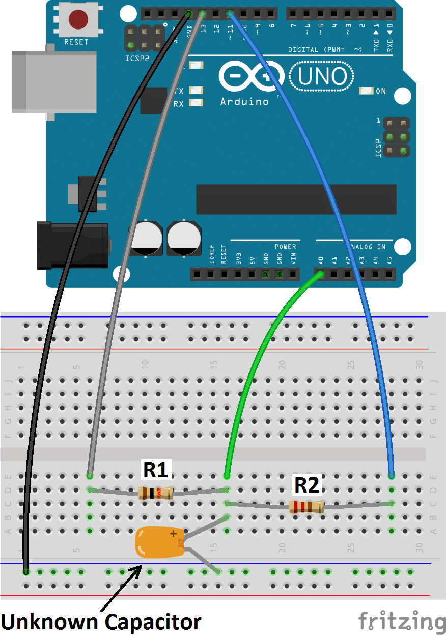 gewelddadig Gelijkmatig circulatie How to Make an Arduino Capacitance Meter