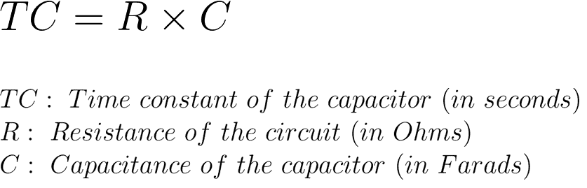  Arduino Capacitance Meter - Time Constant Formula