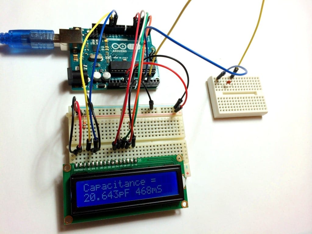 Two Pin Capacitance Meter with LCD Output