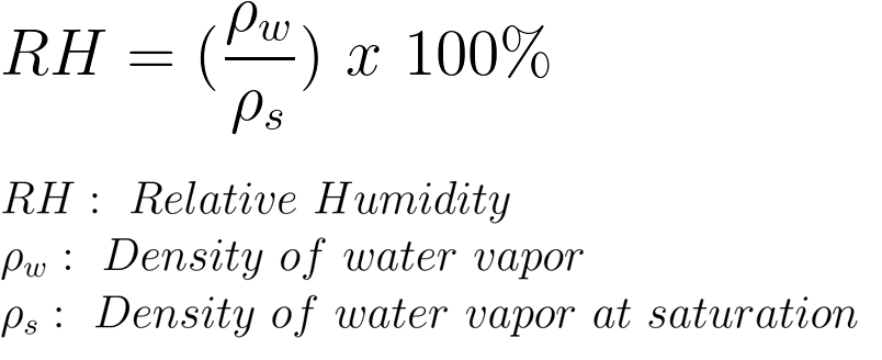 Arduino DHT11 Tutorial - Relative Humidity Formula