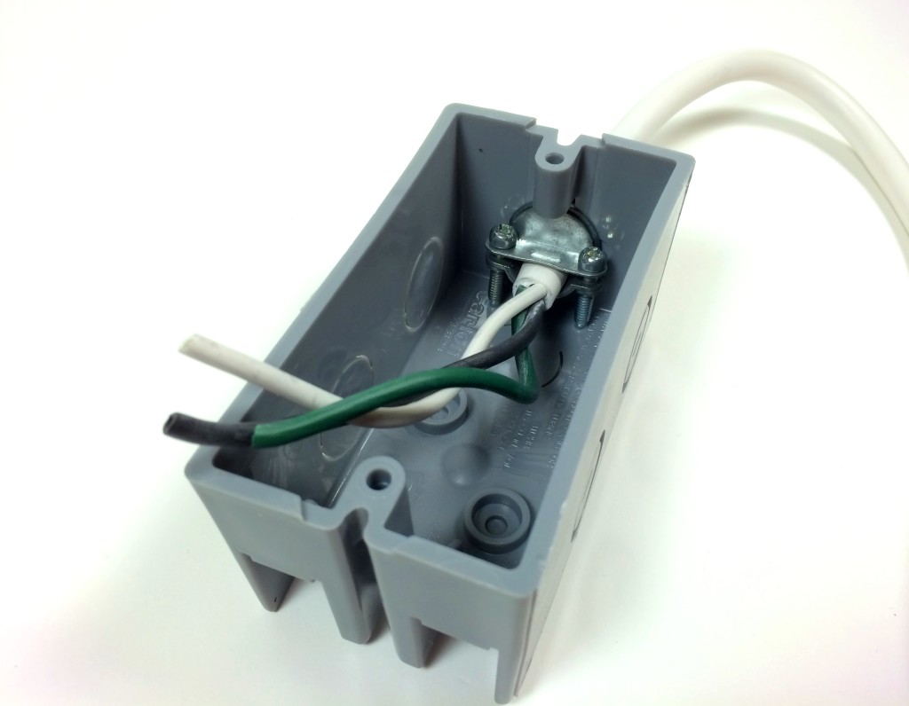 Build an Arduino Controlled Power Outlet - Bringing the Electrical Cord Into the Outlet Box