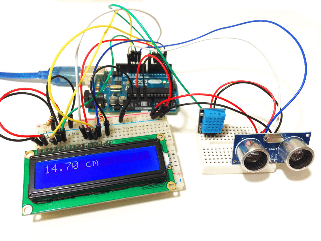 Arduino High Accuracy Ultrasonic Range Finder with Temperature and Humidity