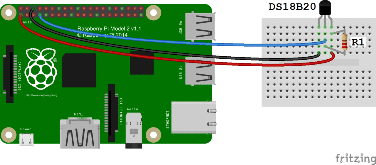 DS18B20 digitale Temperatursensoren TO92-55°C -+125°C für Raspberry Pi