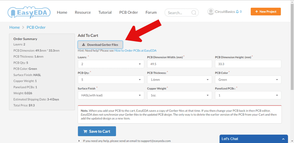 How to Make a Custom PCB - Download the Gerber Files for your PCB