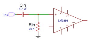 How to Design a Hi-Fi Audio Amplifier With an LM3886 - Cin and Rin High Pass Input Filter