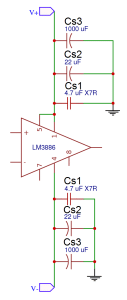 How to Design a Hi-Fi Audio Amplifier With an LM3886 - Power Supply Decoupling Capacitors