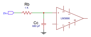 How to Design a Hi-Fi Audio Amplifier With an LM3886 - Rb and Cc Low Pass Input Filter