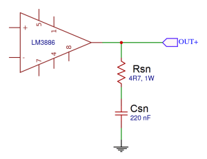 How to Design a Hi-Fi Audio Amplifier With an LM3886 - Rsn and Csn Form the Zobel Network