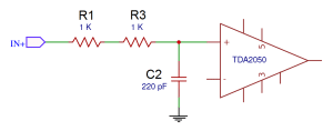 Complete TDA2050 Amplifier Design and Construction - Set the High Frequency Cut Off at the Amplifier's Input