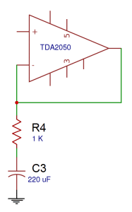 Complete TDA2050 Amplifier Design and Construction - Set the Low Frequency Cut Off of the Feedback Loop
