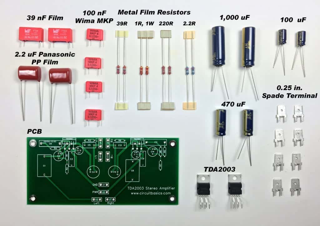 How to Build an Audio Amplifier With the TDA2003 - Stereo Amplifier Components