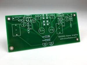 How to Build an Audio Amplifier With the TDA2003 - Stereo PCB Top