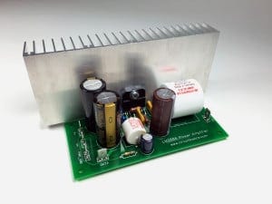 How to Design a Hi-Fi Audio Amplifier With an LM3886 - Assembled PCB With Heat Sink