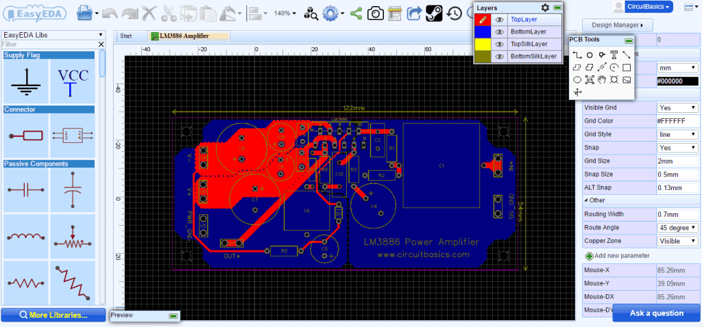 How to Design a Hi-Fi Audio Amplifier With an LM3886 - PCB Layout