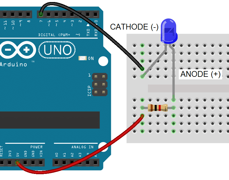 Arduino 7-Segment Display Tutorial - Cathode to GPIO
