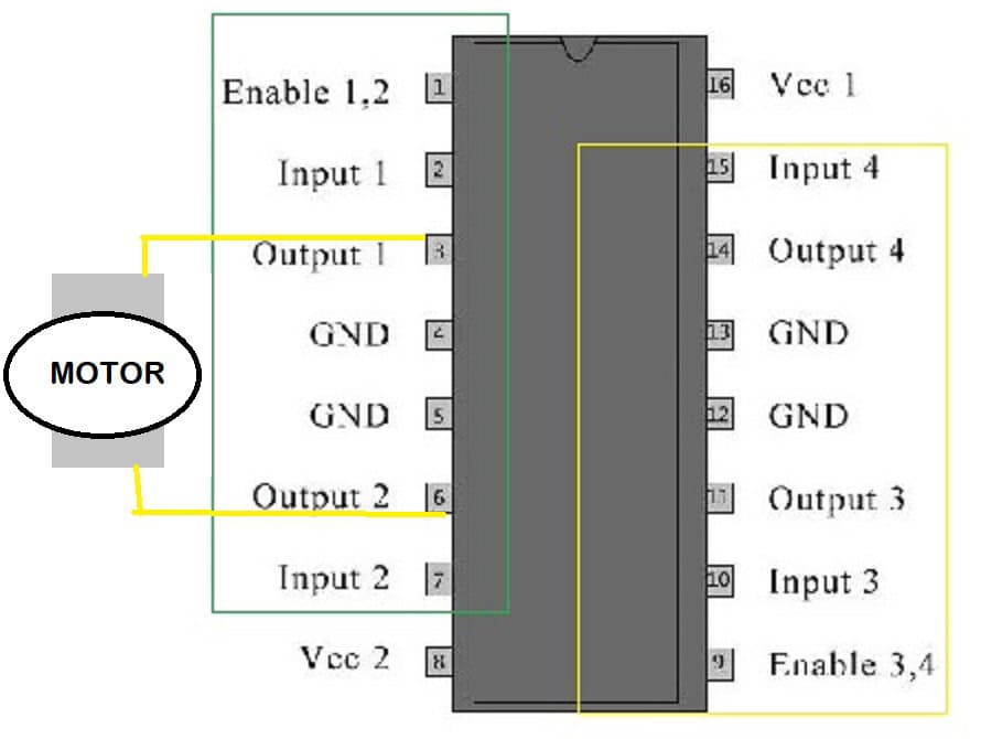 How To Control Dc Motors On An Arduino With An L293d Circuit Basics