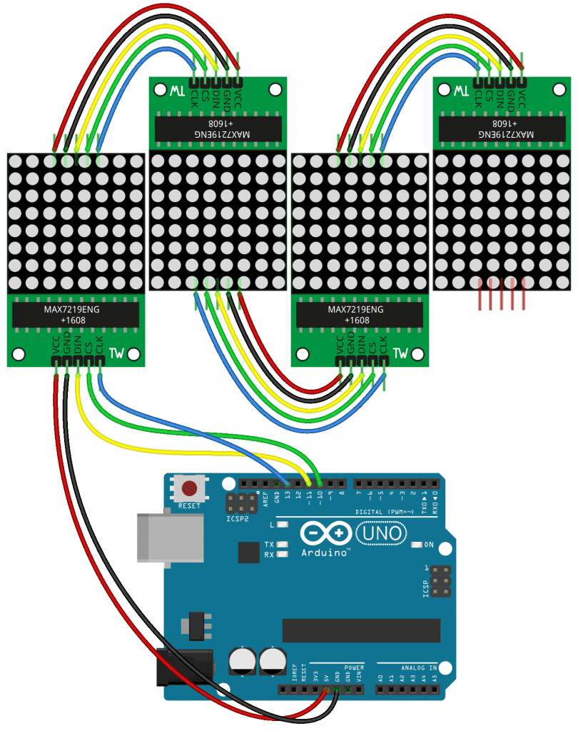 det er nytteløst gået i stykker Generelt sagt How to Setup an LED Matrix on the Arduino - Circuit Basics