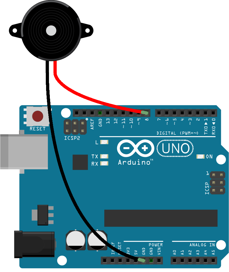 Passive Buzzer Arduino Diagram