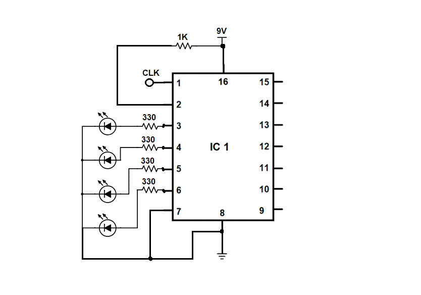 IC 4520 Counter Circuit Example