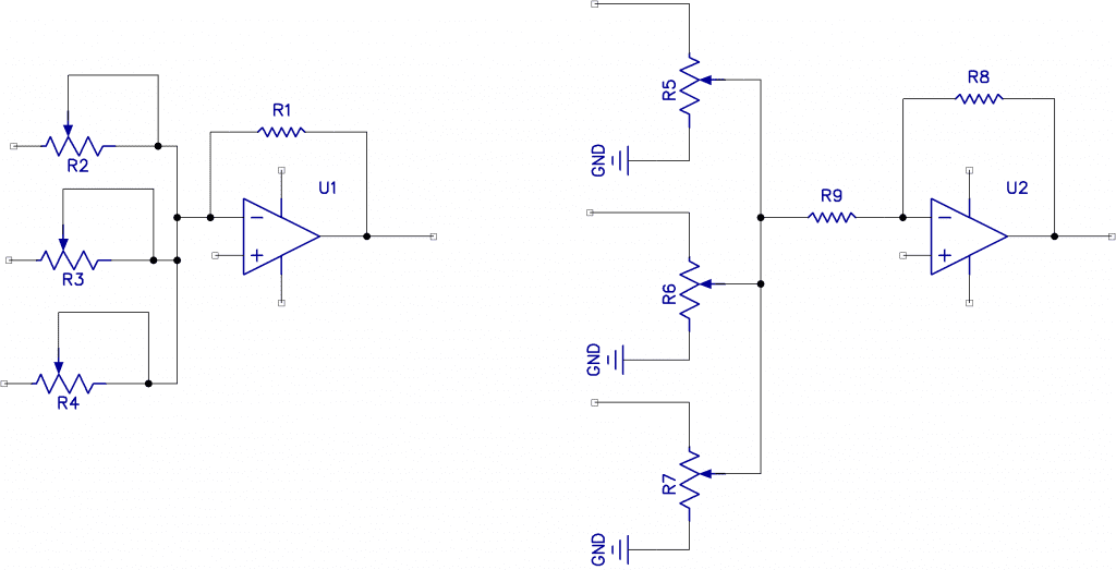 8 Channel Audio Mixer Circuit Diagram