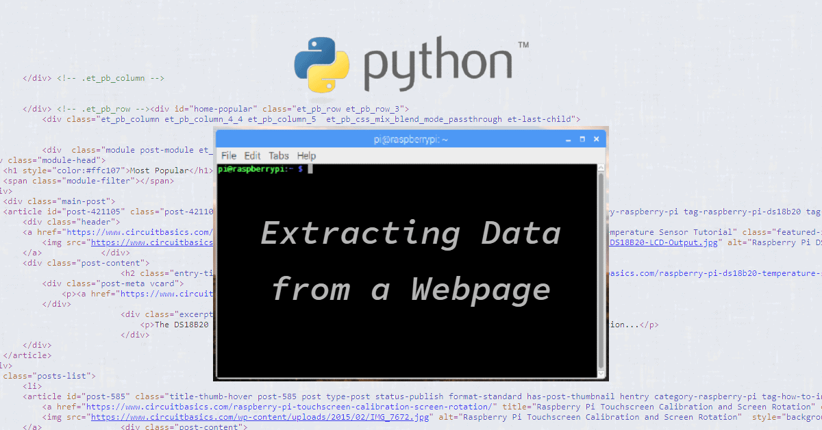 Can Python pull data from a website?