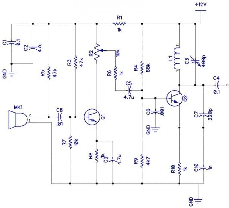 Simple Am Transmitter Circuit Diagram