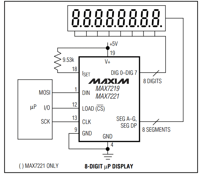 MAX7219 SCHEMATIC