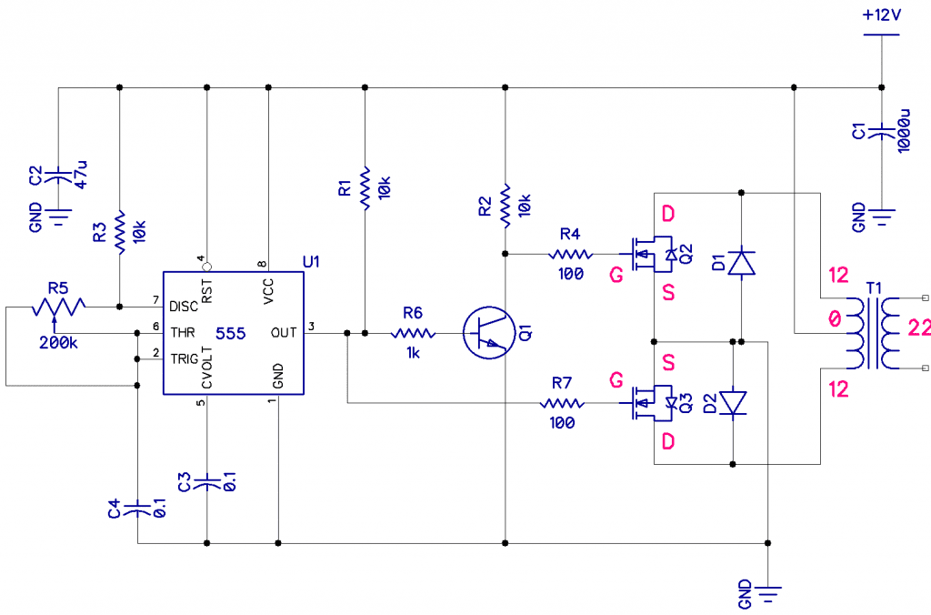 How To Build A Dc Ac Power Inverter Circuit Basics - Dc To Ac Converter Circuit Diy