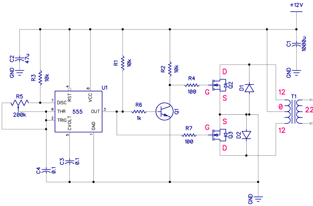 Teasing chokolade sagging How to Build a DC to AC Power Inverter - Circuit Basics