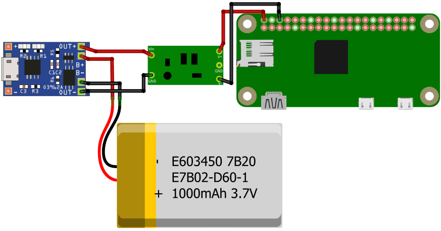 Lithium Ion battery to 5V 1A battery pack module only outputting