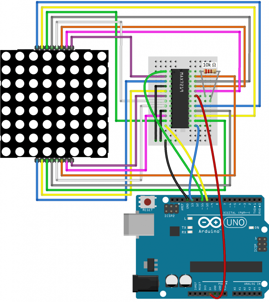 det er nytteløst gået i stykker Generelt sagt How to Setup an LED Matrix on the Arduino - Circuit Basics