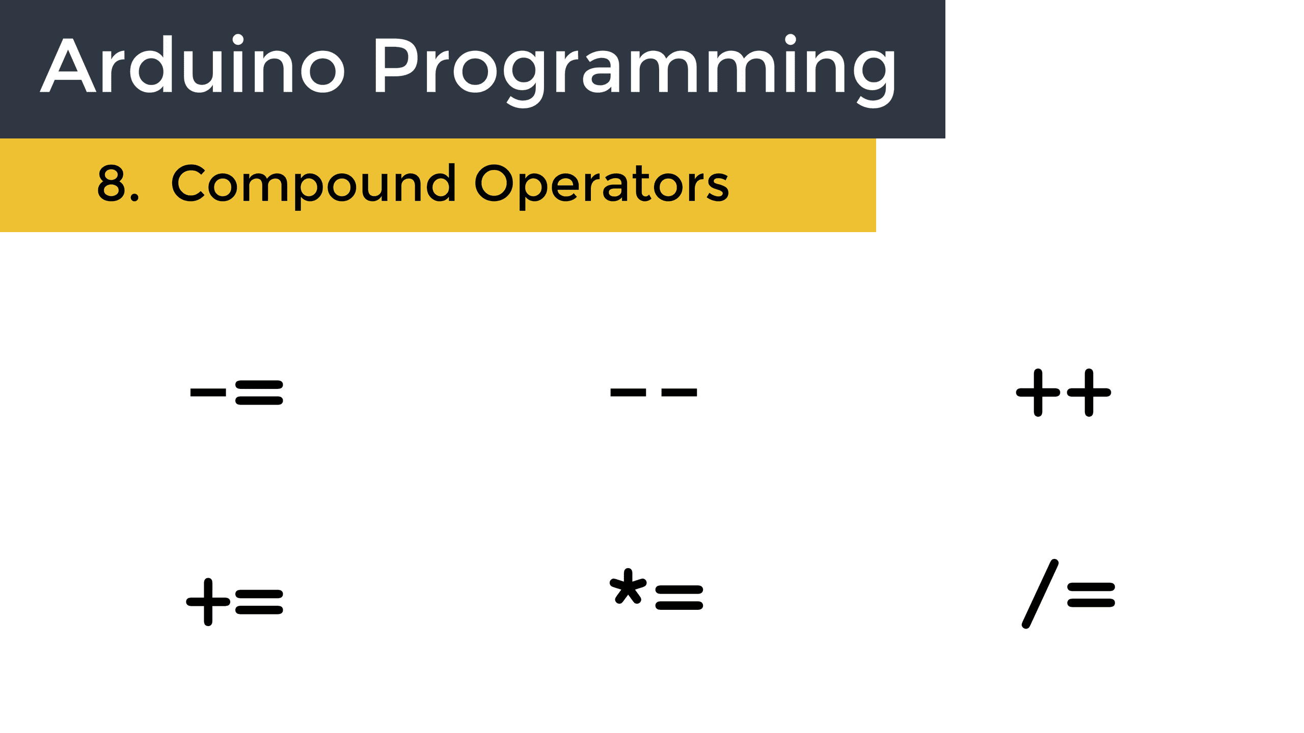 compound assignment operators code