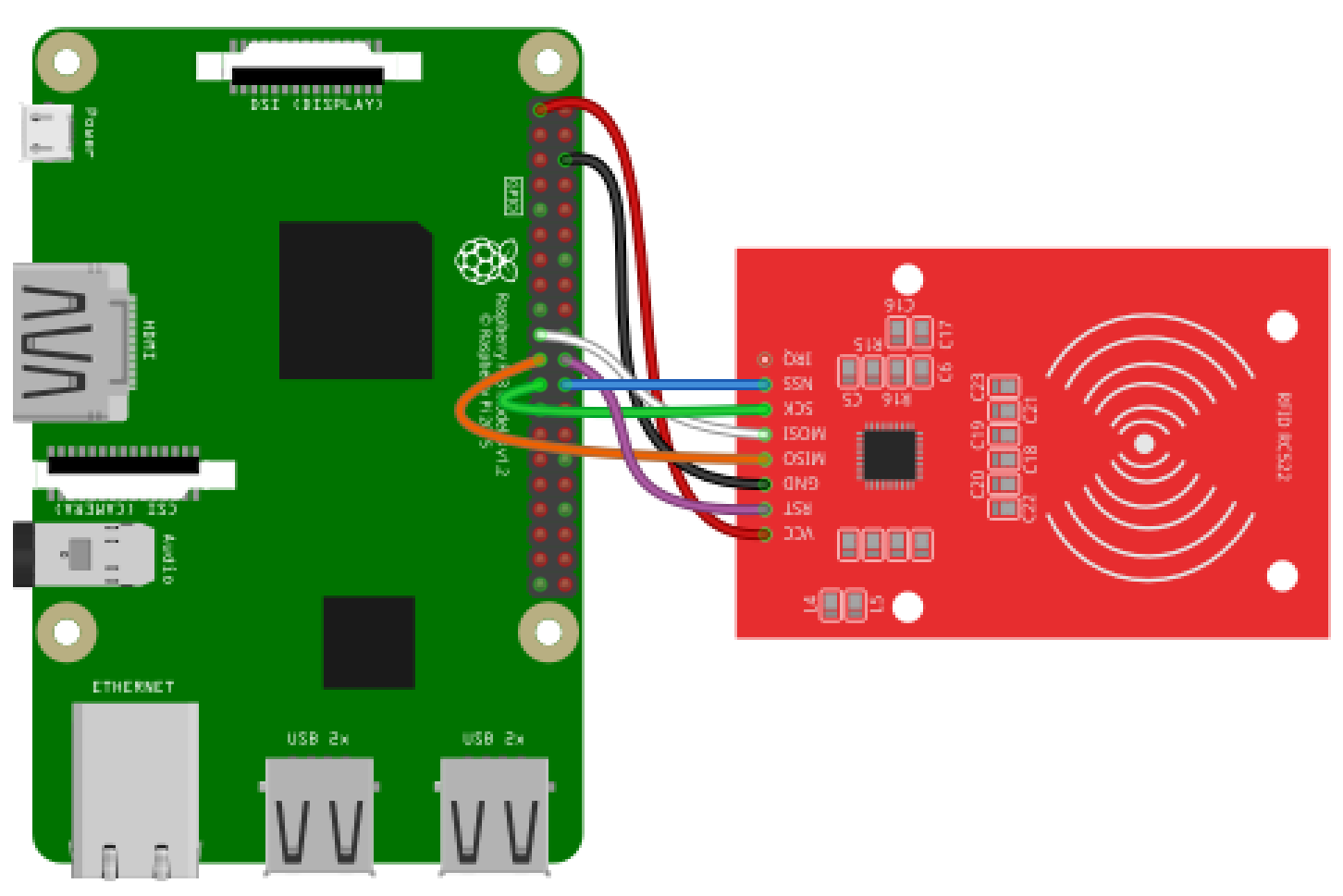 Raspberry Pi RFID Card Reader Wiring Diagram 2